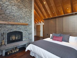 RockPile Gallery: Custom Stone Fireplace in bedroom