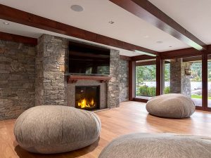 RockPile Gallery: Interior stone fireplace