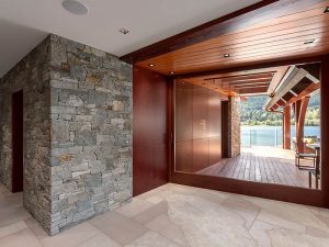 RockPile Gallery: Interior custom stone wall