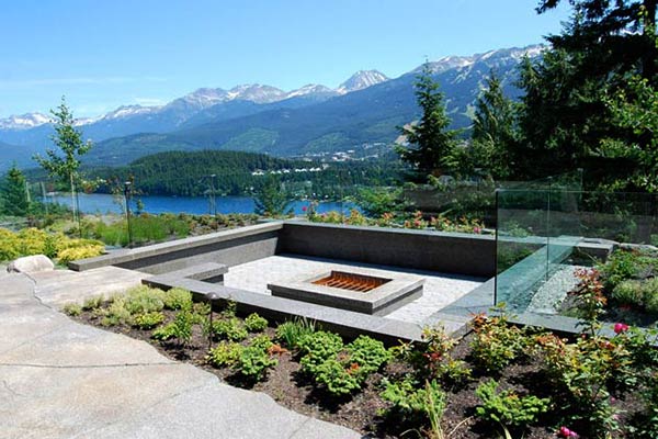 RockPile Gallery: Outdoor firepit in Whistler, BC